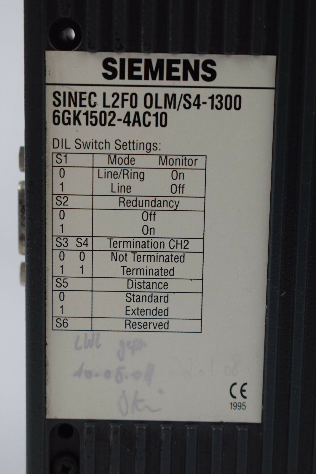 Siemens sinec L2F0 OLM/S4-1300 6GK1 502-4AC10 ( 6GK1502-4AC10 )