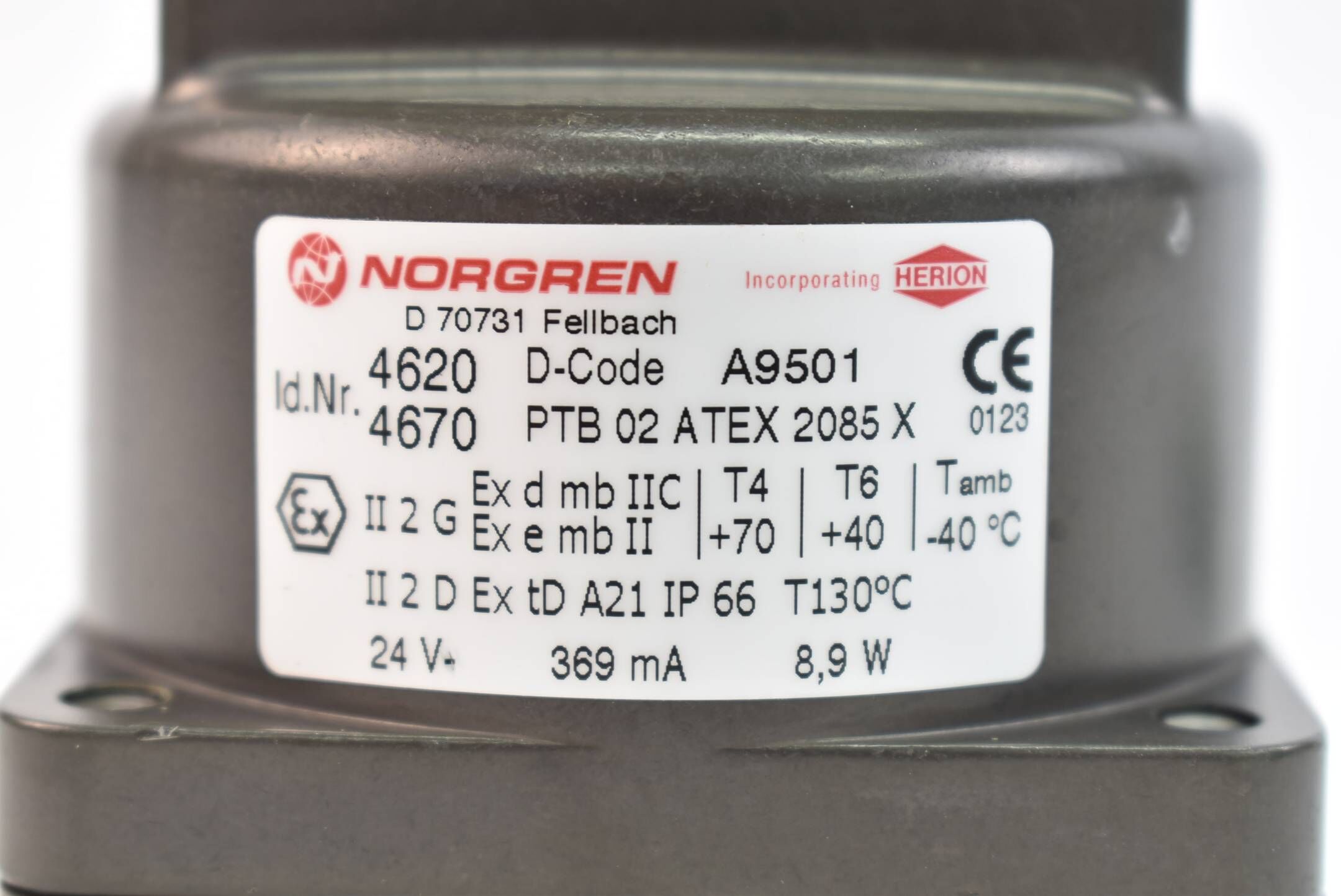 Norgren Betätigungsmagnet PTB 02 ATEX 2085 X 4620 4670 ( A9501 )