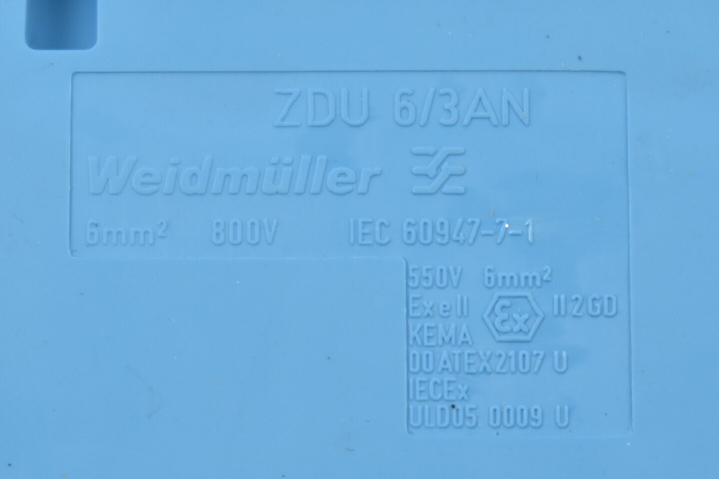 Weidmüller 3-Leiter-N-Durchgangsklemmen ZDU 6/3AN ( VE 50 Stück )