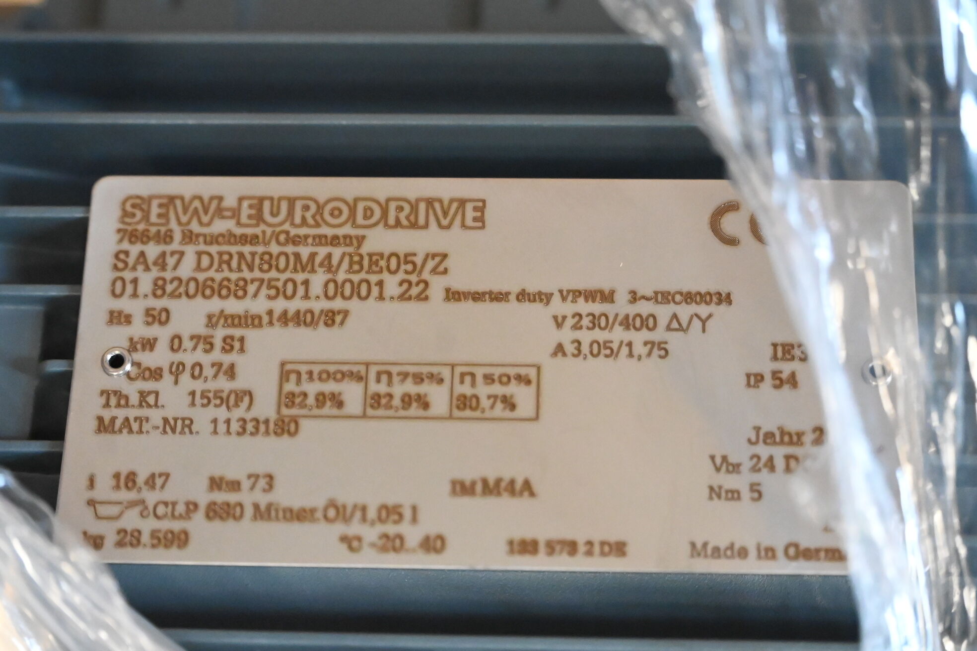 SEW-Eurodrive Getriebemotor SA47 DRN80M4/BE05/Z ( SA47DRN80M4/BE05/Z )