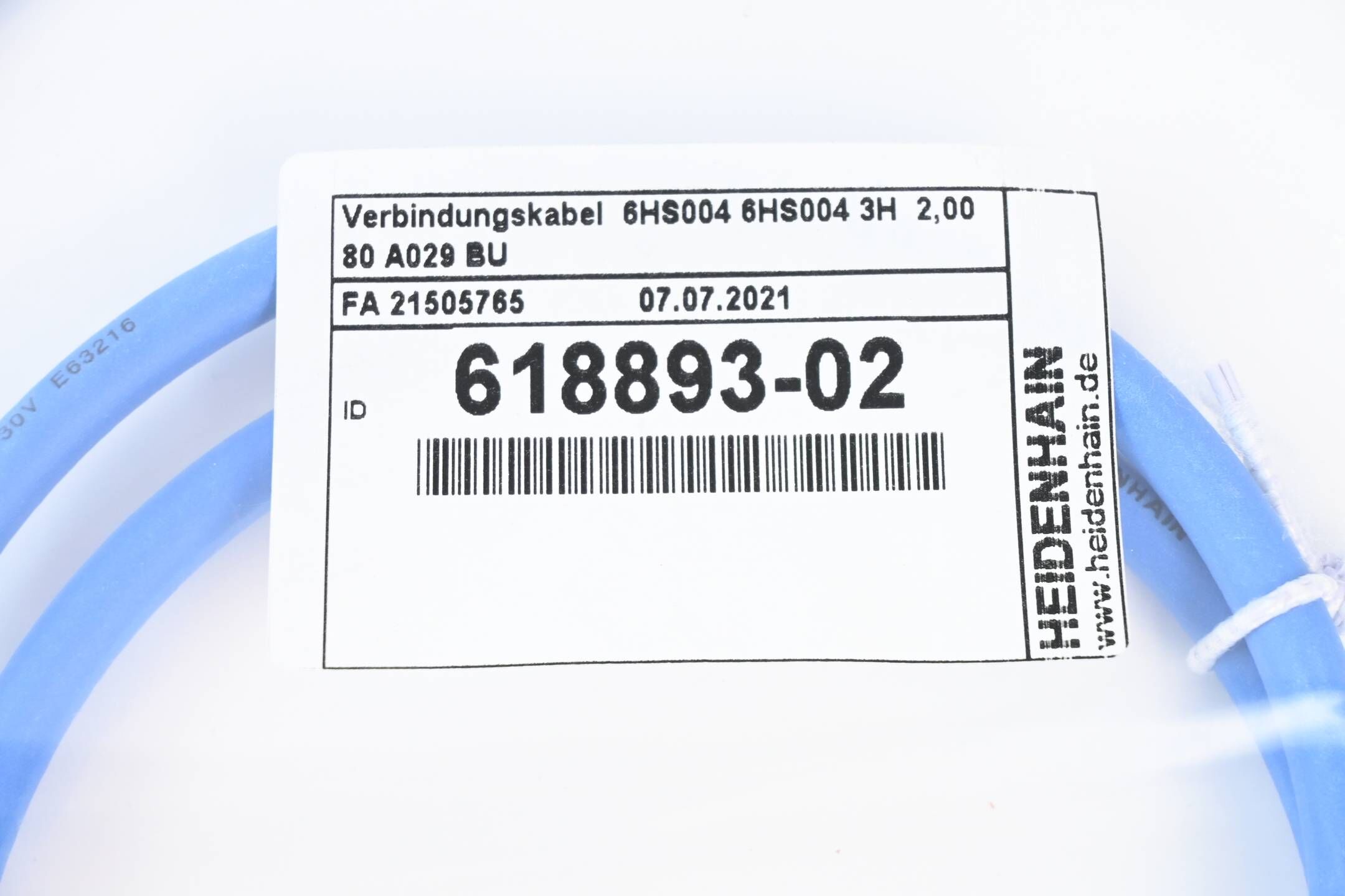 Heidenhain Verbindungskabel Ethernet-Stecker 618893-02 ( 2 Meter )