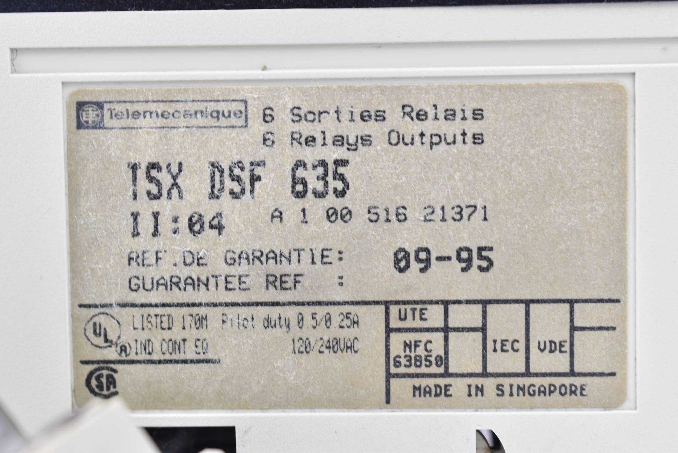 Telemecanique Ausgangsmodul 120/240 VAC 0,5/0,25 A TSX DSF 635