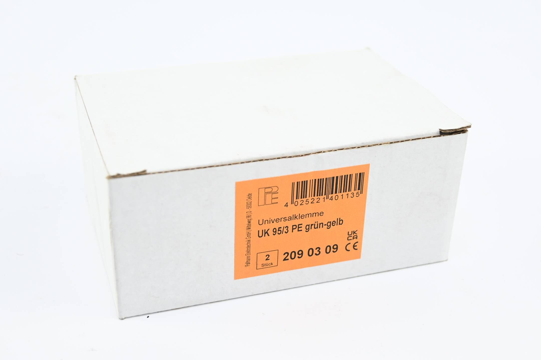 Pollmann Elektrotechnik 2 Stück Universalklemme UK 95/3 PE grün-gelb ( 2090309 )