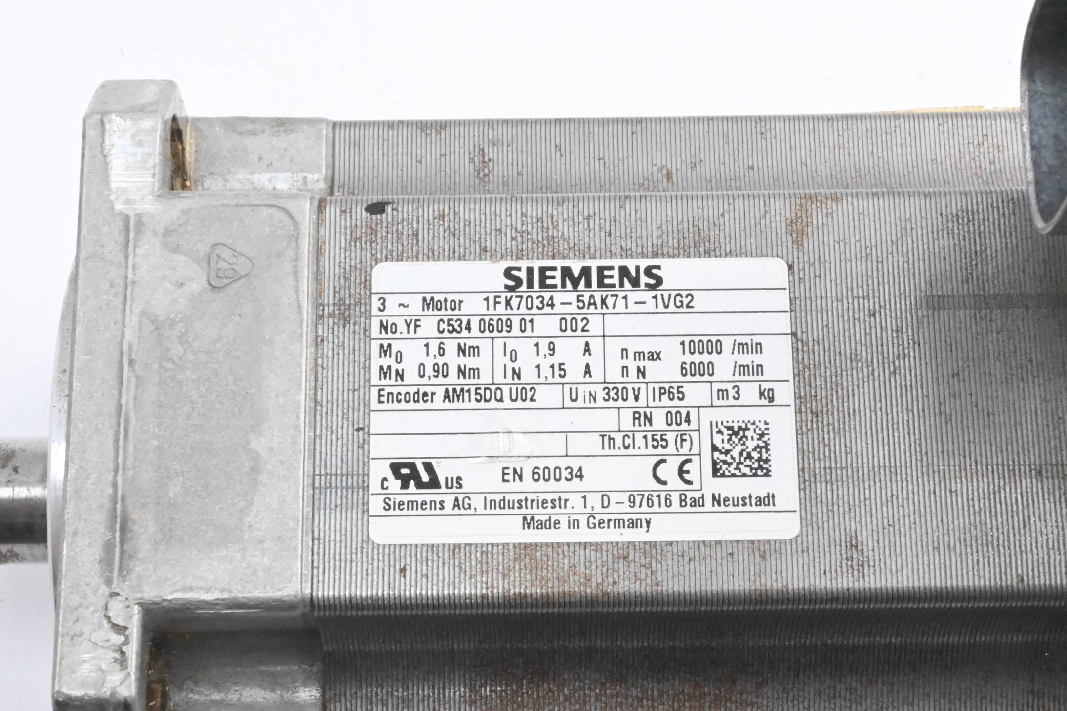 Siemens Simotics Synchronservomotor 1FK7034-5AK71-1VG2 ( 1FK7 034-5AK71-1VG2 )