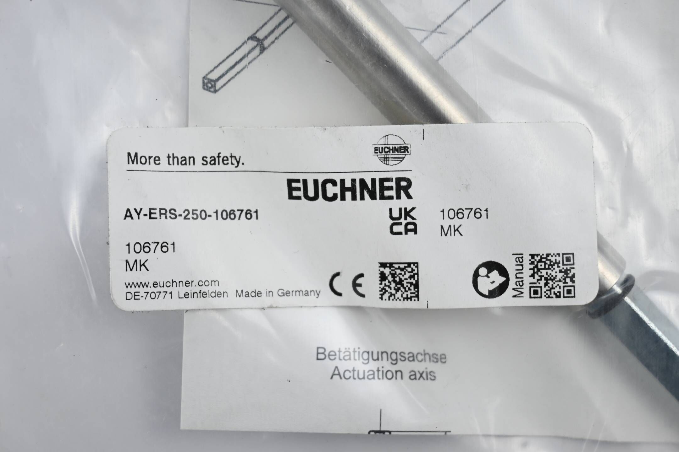 Euchner verlängerte Betätigungsachse 250mm AY-ERS-250-106761 (106761 )