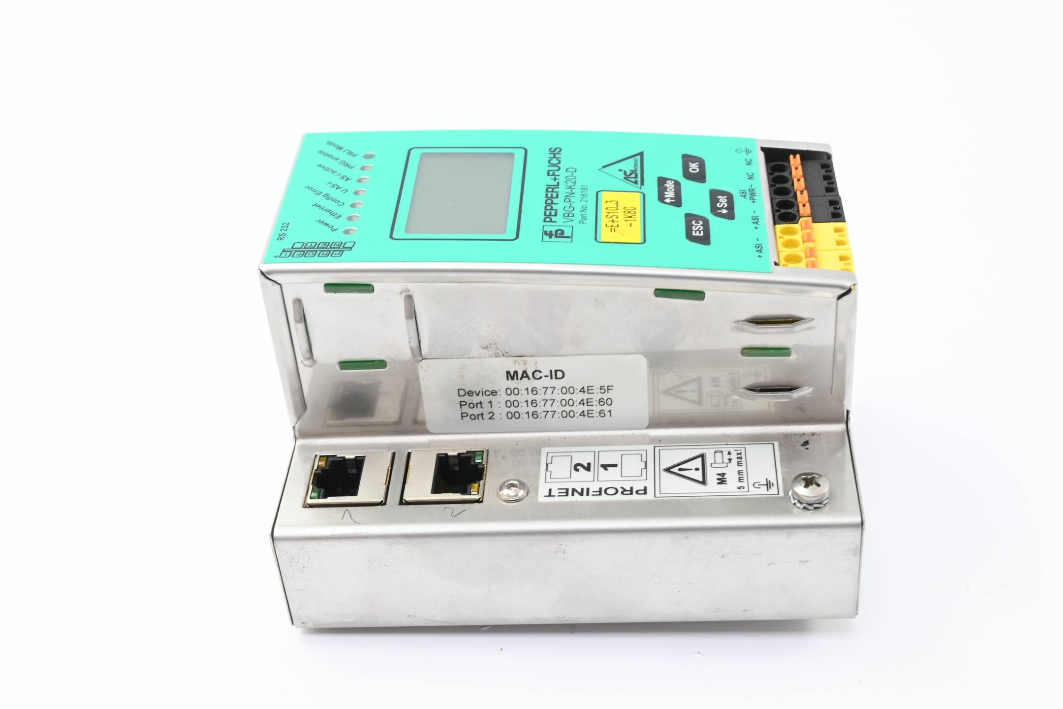 Pepperl+Fuchs AS-1 3.0 Profinet Gateway VBG-PN-K20-D