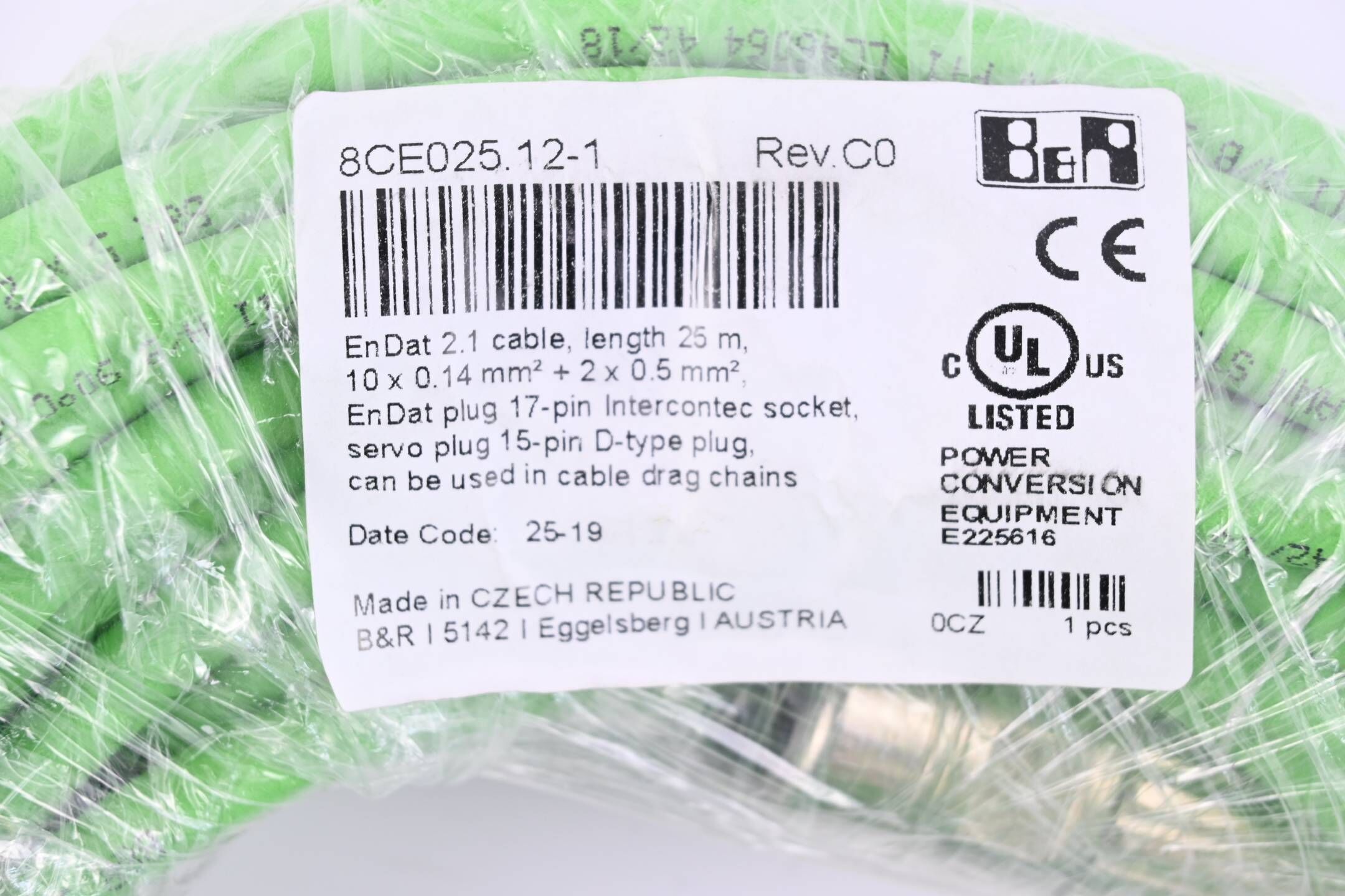 B&R Automation EnDat 2.1 Kabel 25,0m ( 8CE025.12-1 ) Rev. C0
