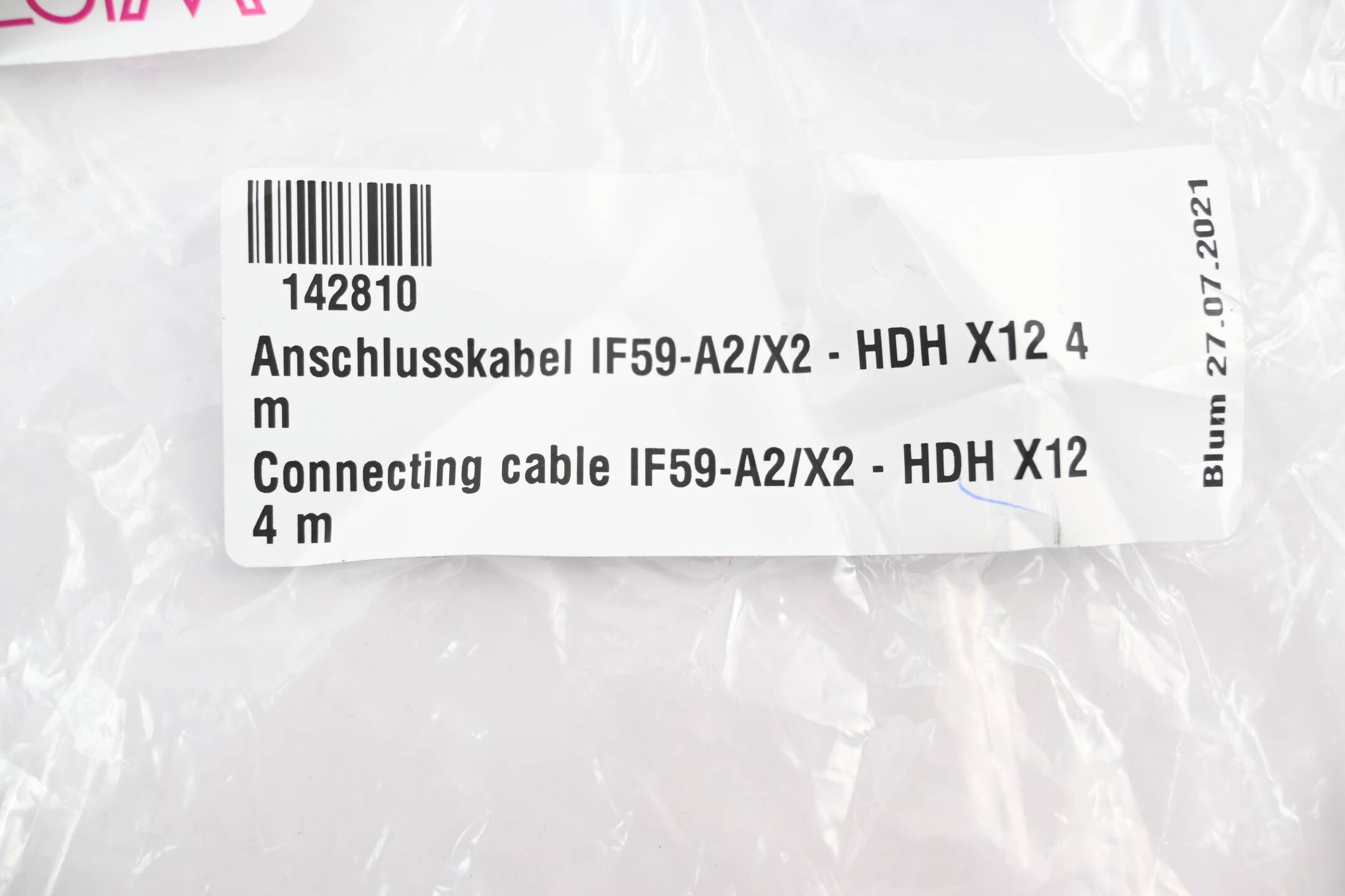 Blum Anschlusskabel IF59-A2/X2-HDH X12 ( 142810 ) 4m