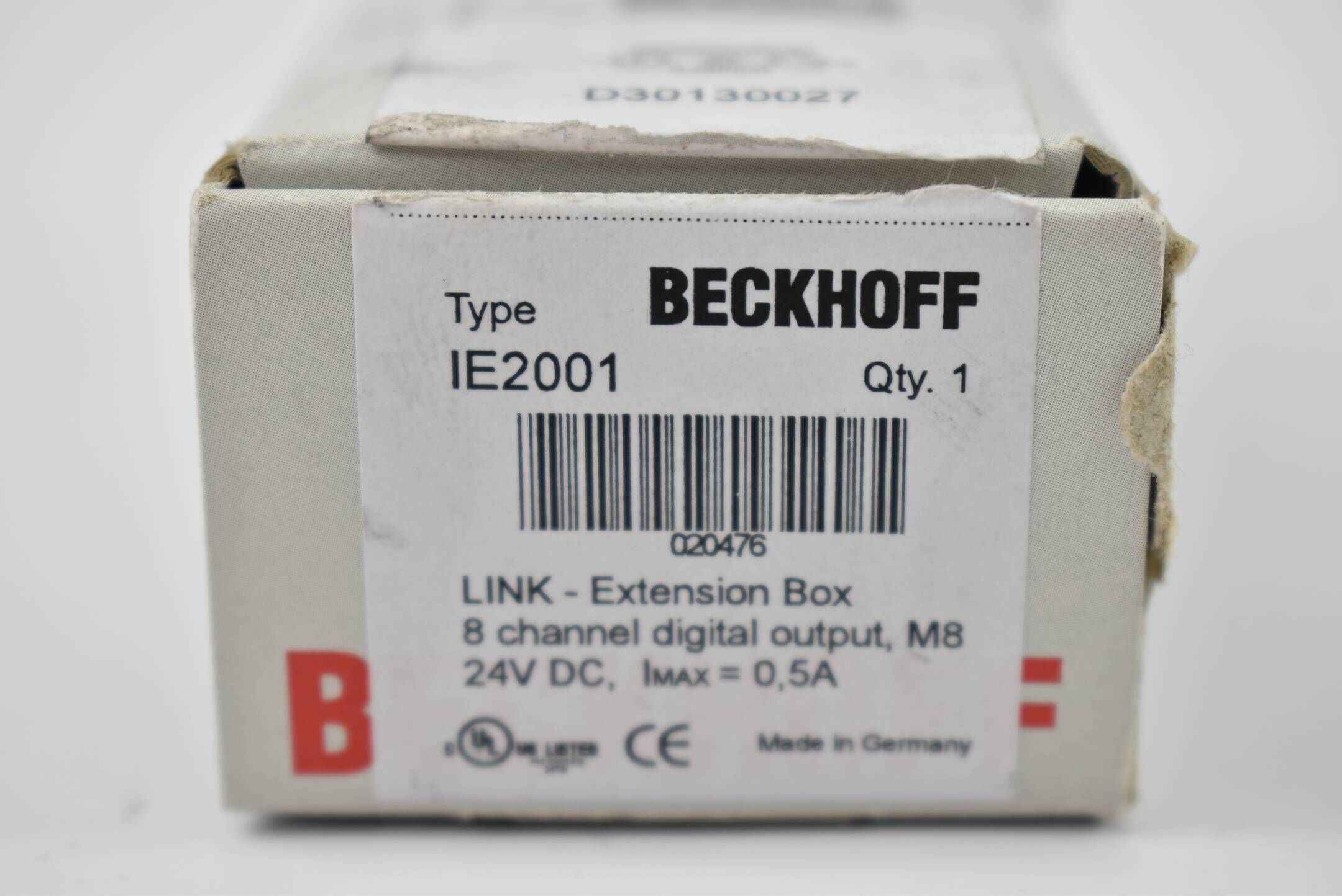 Beckhoff Erweiterungs-Box 8-Kanal-Digital-Ausgang 24VDC 0,5A IE2001 ( IE 2001 )