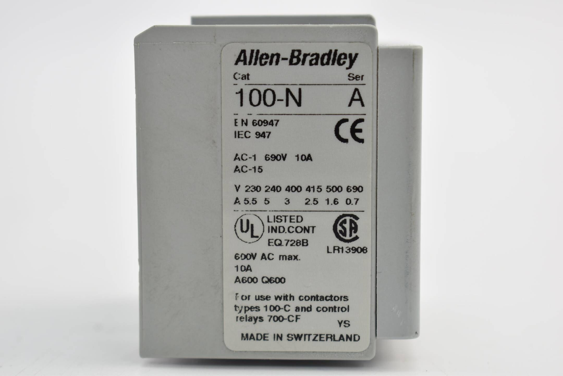 Allen-Bradley Hilfskontakt X204 690 V 10 A 100-N ( 60947 )