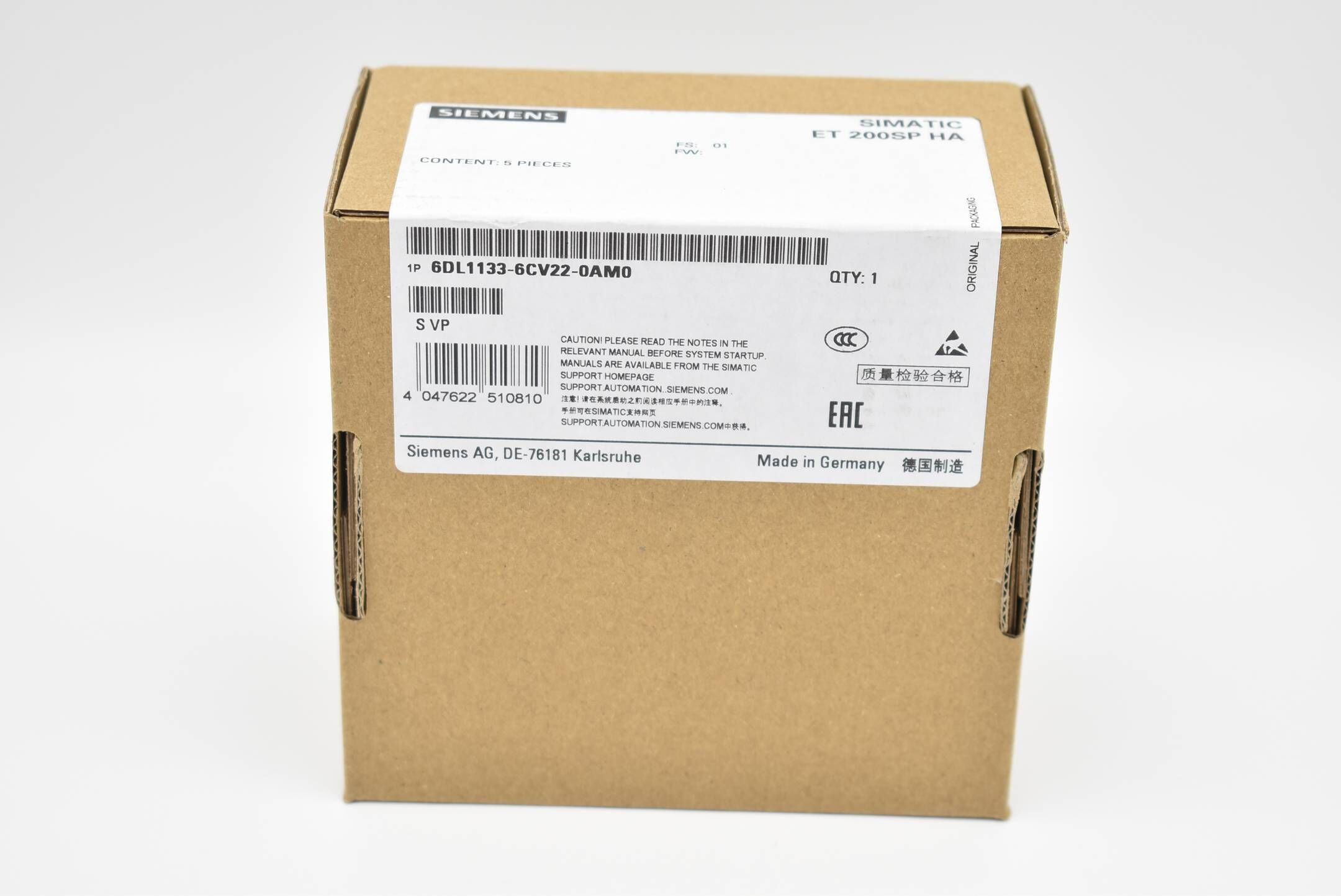 Siemens simatic ET 200SP HA 6DL1133-6CV22-0AM0 ( 6DL1 133-6CV22-0AM0 ) FS01