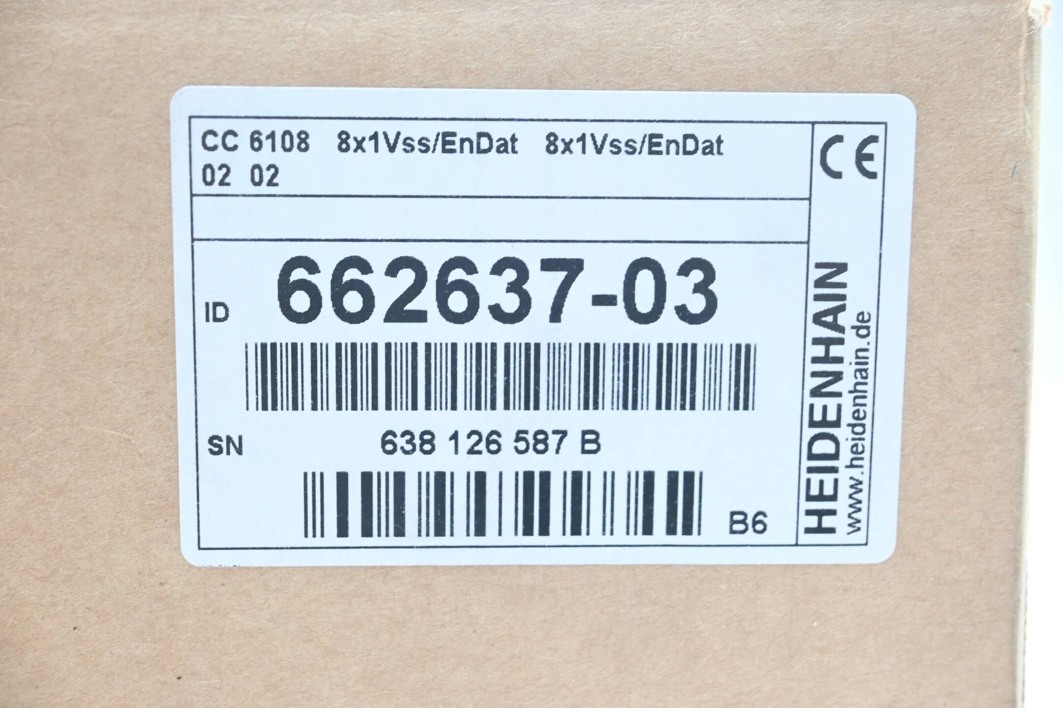 Heidenhain Regeleinheit CC 6108 8x1Vss/EnDat 8x1Vss/EnDat 02 02 ( 662637-03 ) B6