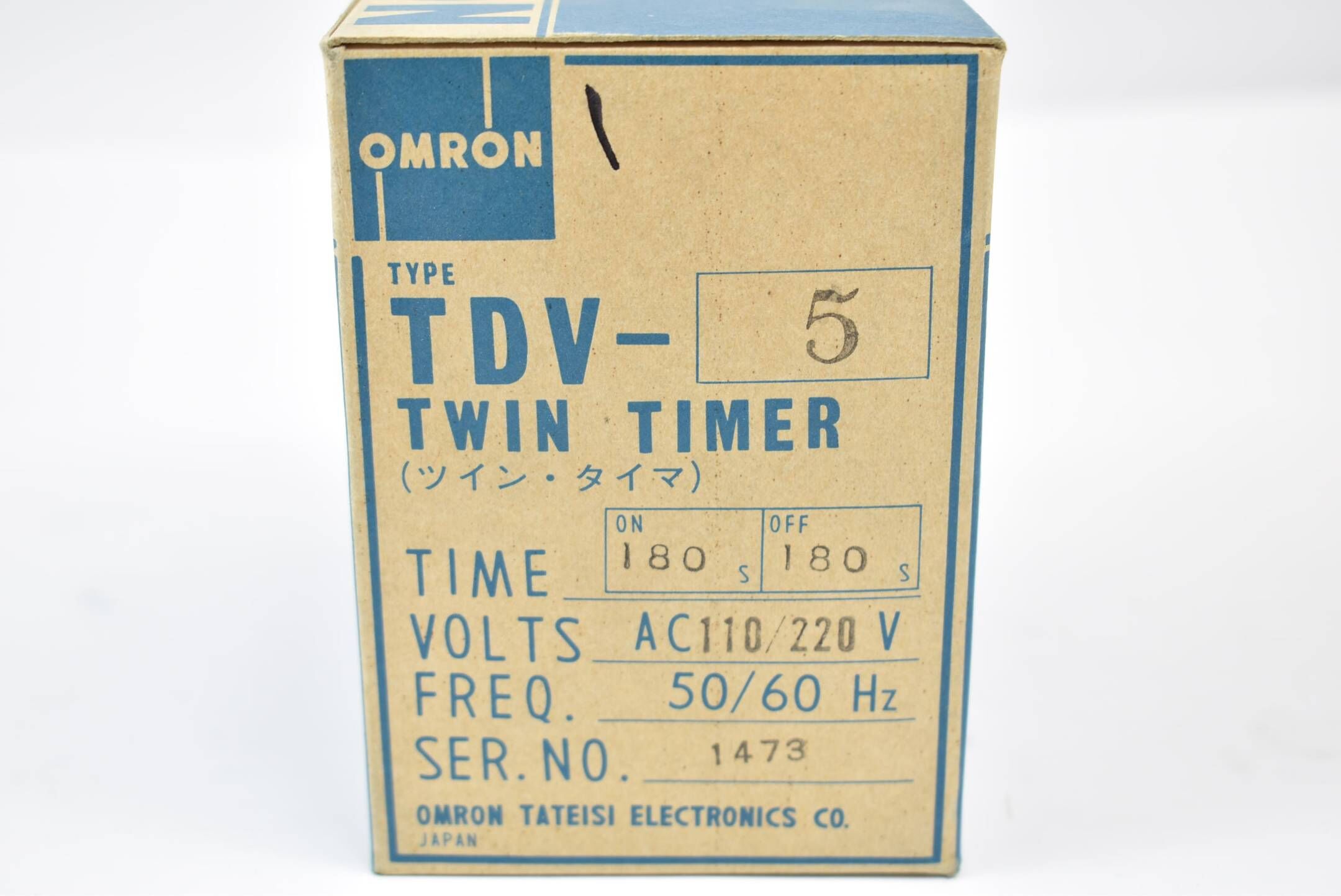 Omron Twin Timer TDV-5 on 180s off 180s 110/220VAC