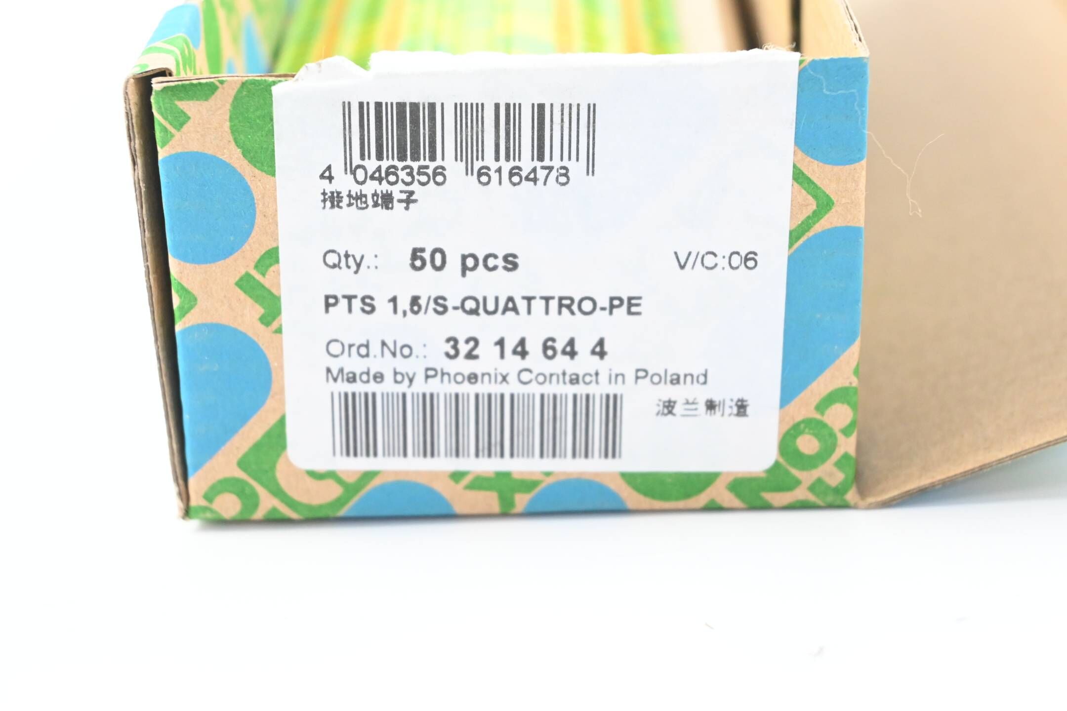 Phoenix Contact 49 Stk Schutzleiter-Reihenklemmen PTS 1,5/S-Quattro-PE / 3214644