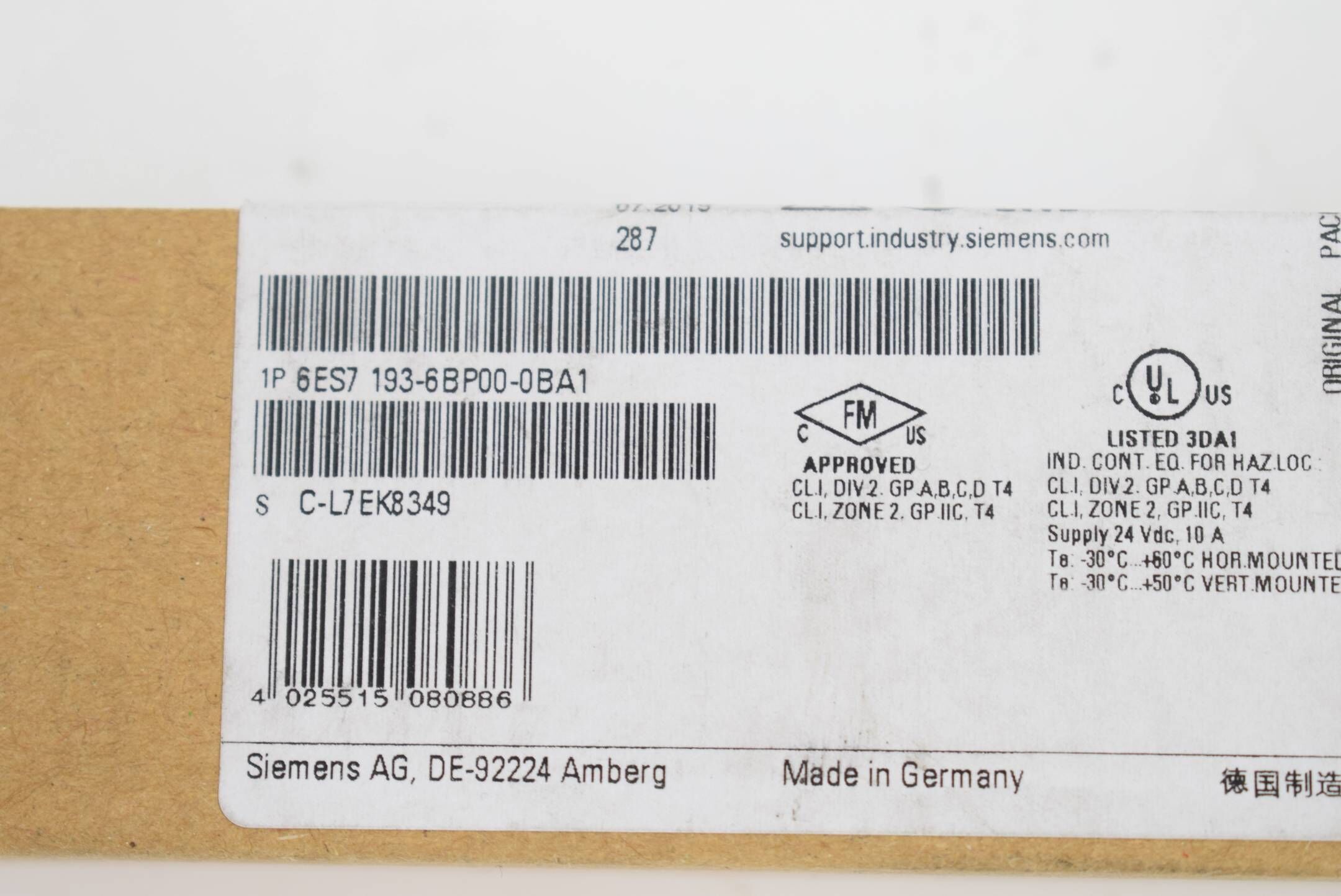 Siemens simatic ET200SP 6ES7193-6BP00-0BA1 ( 6ES7 193-6BP00-0BA1 ) E10