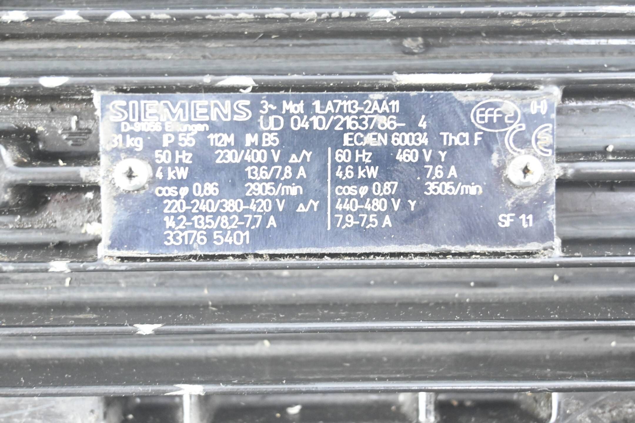 Siemens Simotics Niederspannungsmotor 1LA7113-2AA11 ( 1LA7 113-2AA11 )