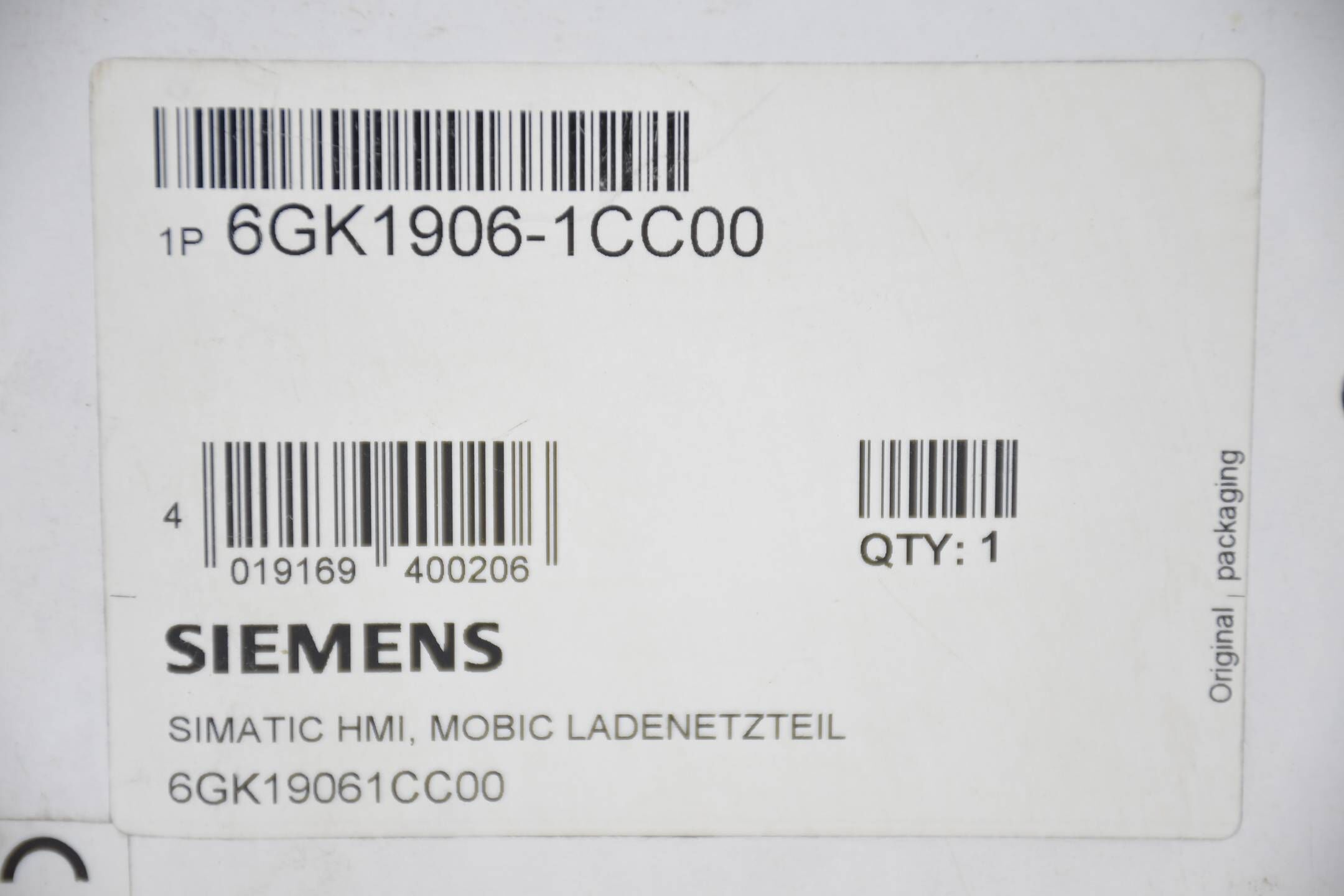 Siemens simatic NET HMI Mobic T8 Ladenetzteil 6GK1906-1CC00 ( 6GK19061CC00 )