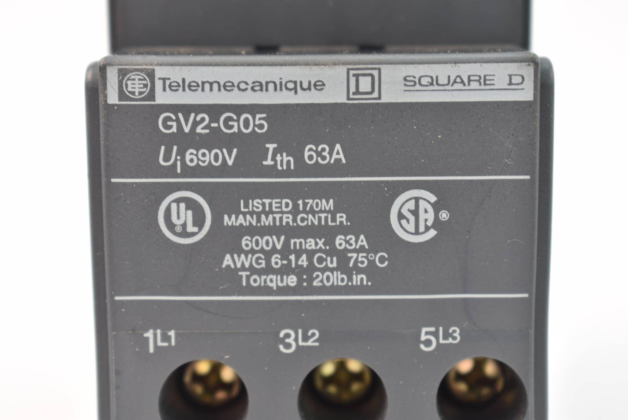 Telemecanique Anschlussblock für Sammelschienen 690V 63A GV2-G05
