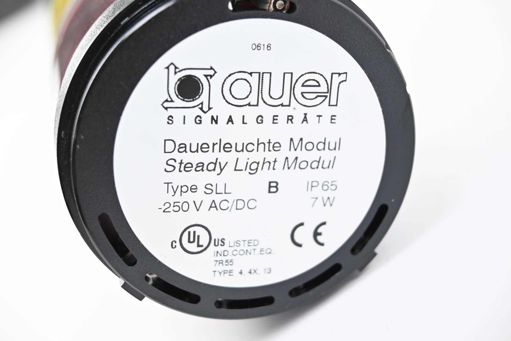 Auer Signalgeräte Warnleuchte Dauerleuchte Type SLL-250 V AC/DC 7W