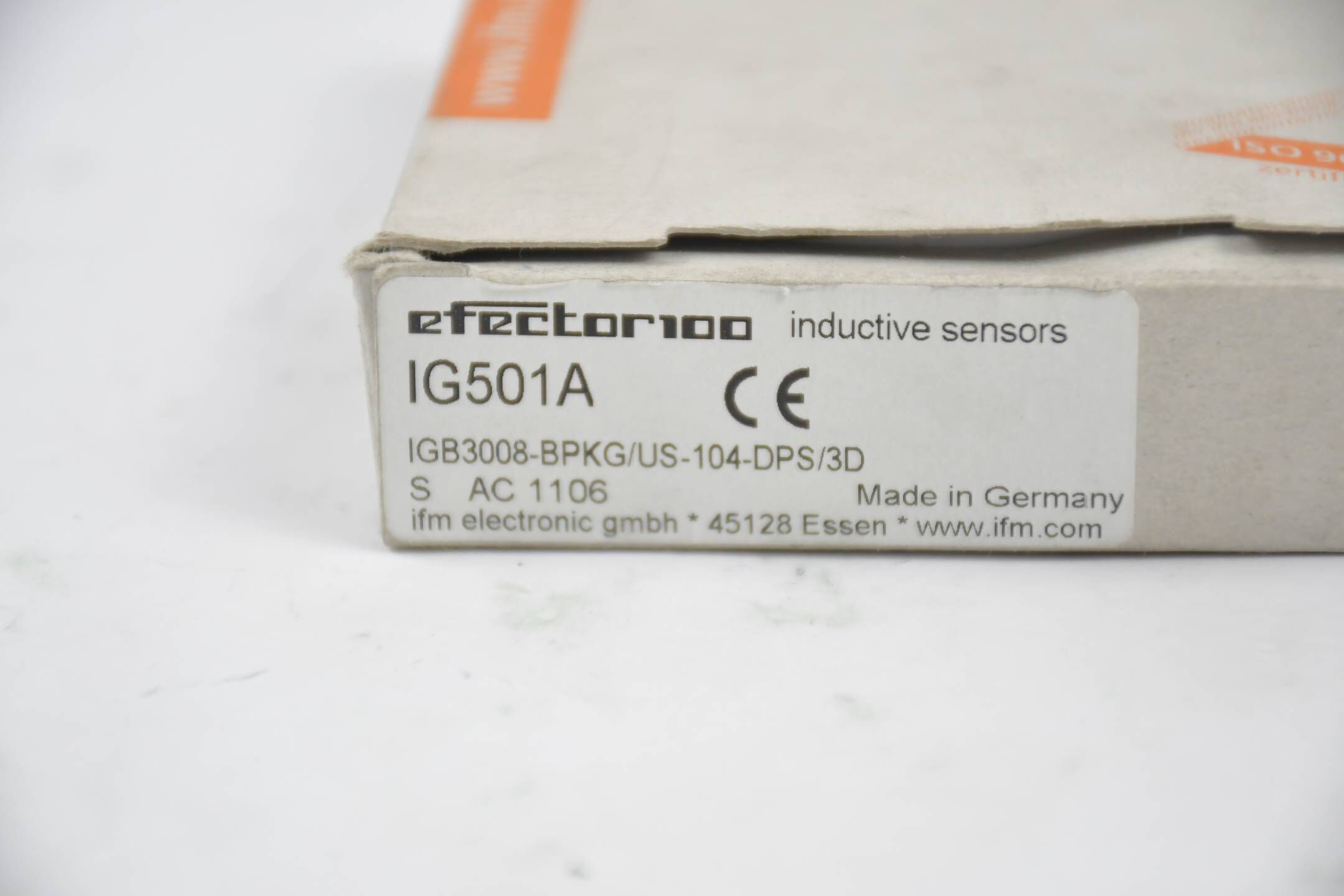 Ifm Electronic Induktiver Sensor IG501A efector100 IGB3008-BPKG/US-104-DPS/3D 
