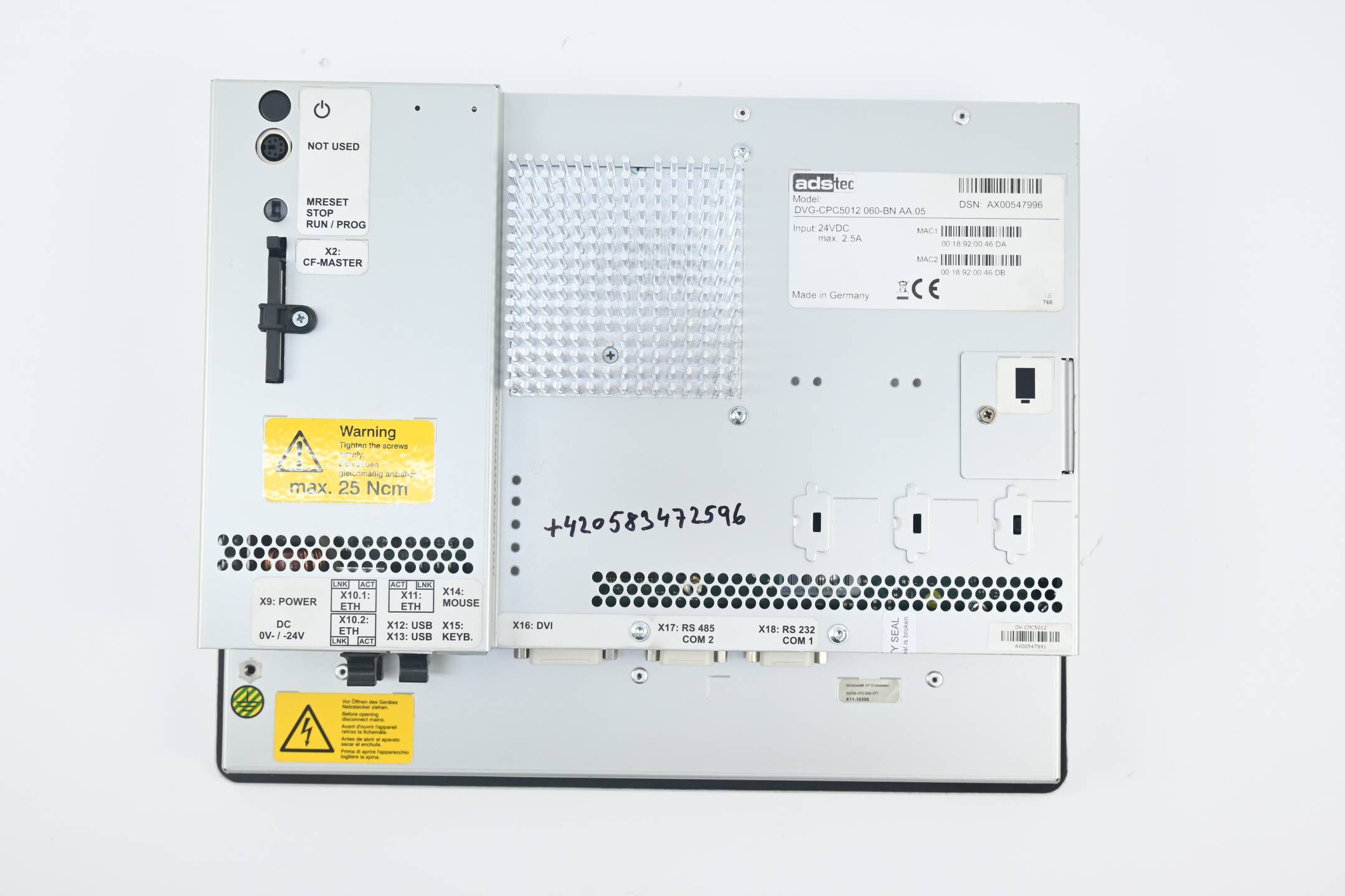 ADStec Panel DVG-CPC5012 060-BN AA.05