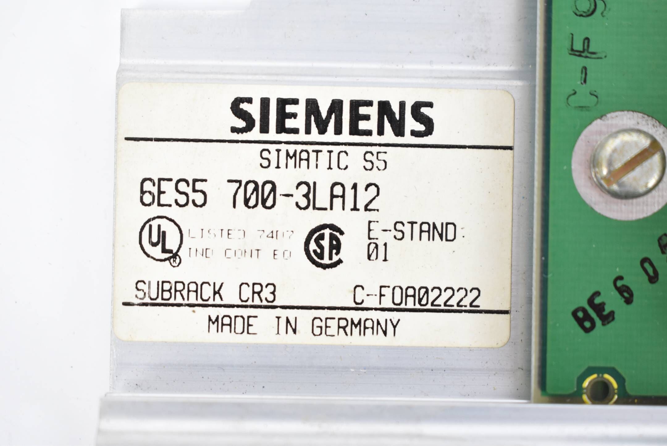 Siemens Simatic S5 CR 700-3 6ES5700-3LA12 ( 6ES5 700-3LA12 ) E.01