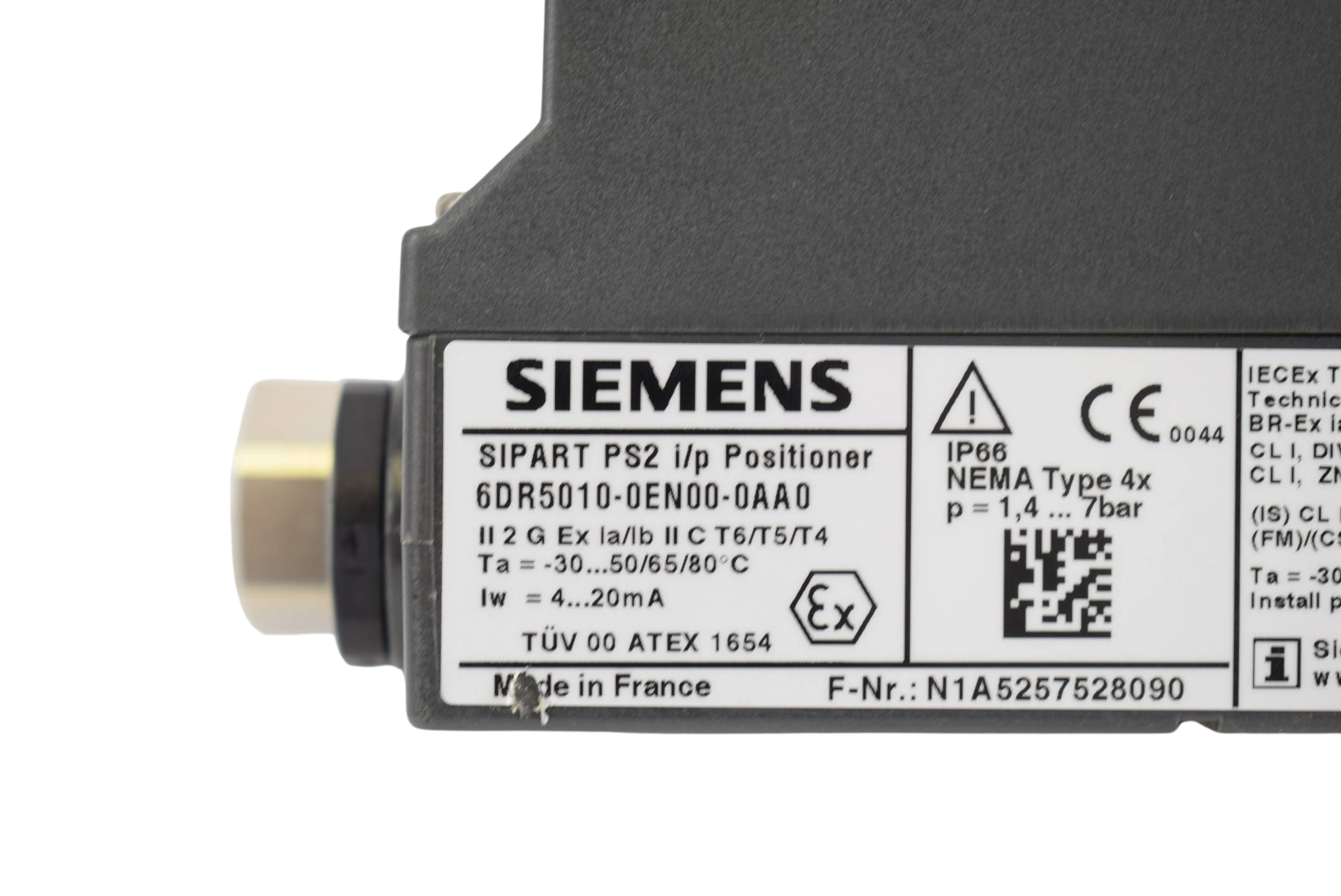 Siemens sipart PS2 i/p Positioner 6DR5010-0EN00-0AA0 ( 6DR5 010-0EN00-0AA0 )