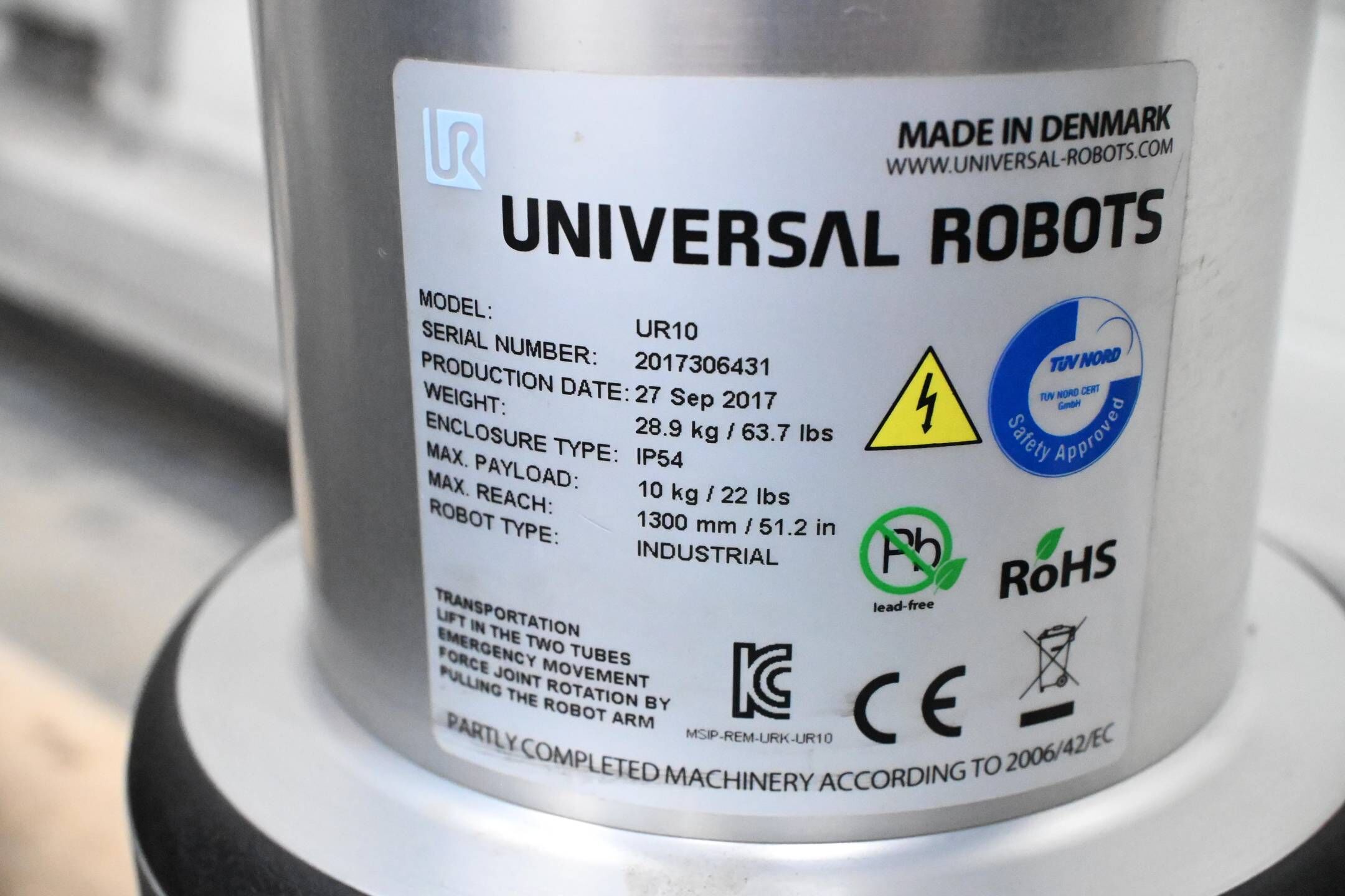 Universal Robots Industrieroboter UR10 inkl. Steuerung UR10 ( CB31UR10 ) + Panel