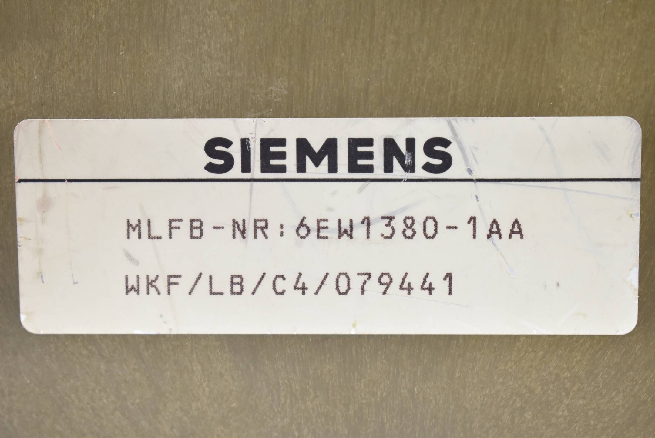 Siemens Stromversorgung Lastnetzgerät 6EW1 380-1AA ( 6EW1380-1AA ) 24VDC 4A