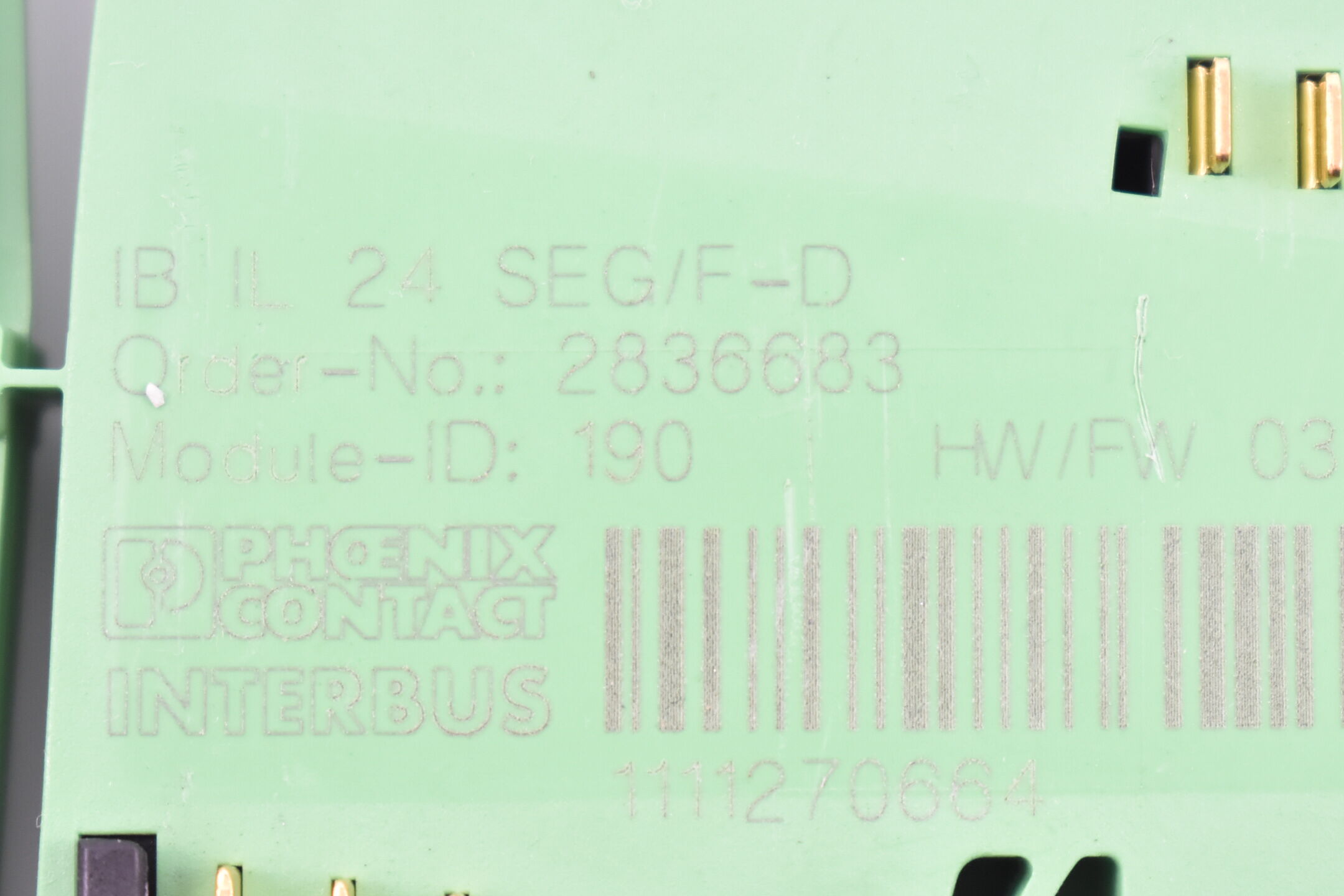 Phoenix Contact Profibus Funktionsklemme IB IL 27 SEG/F-D ( 2836683 )