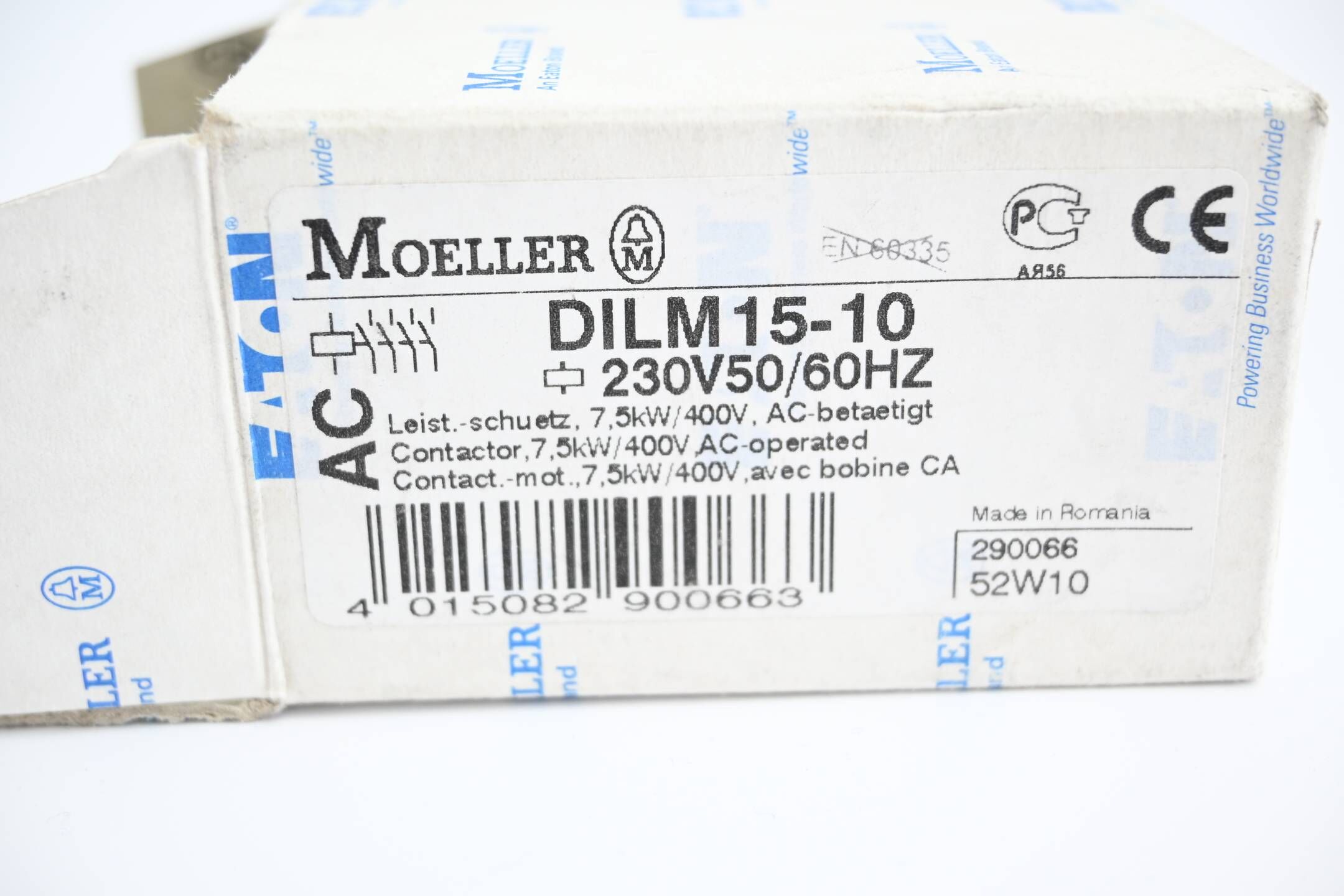 Eaton Moeller Leistungsschütz DILM15-10 ( 290066 ) 230V 50/60Hz 