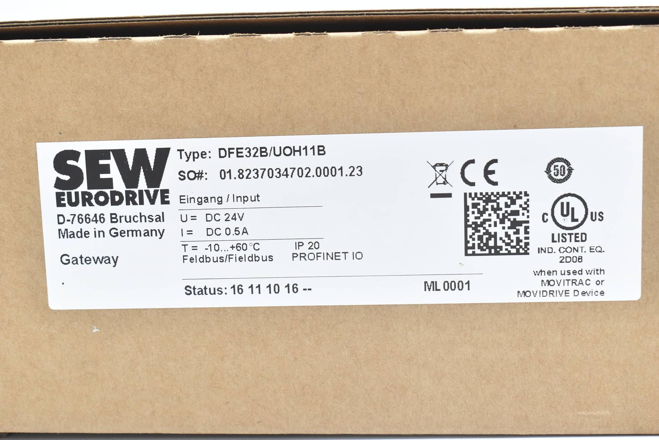 SEW Eurodrive Gateway für Movitrac Movifit DFE32B/UOH11B