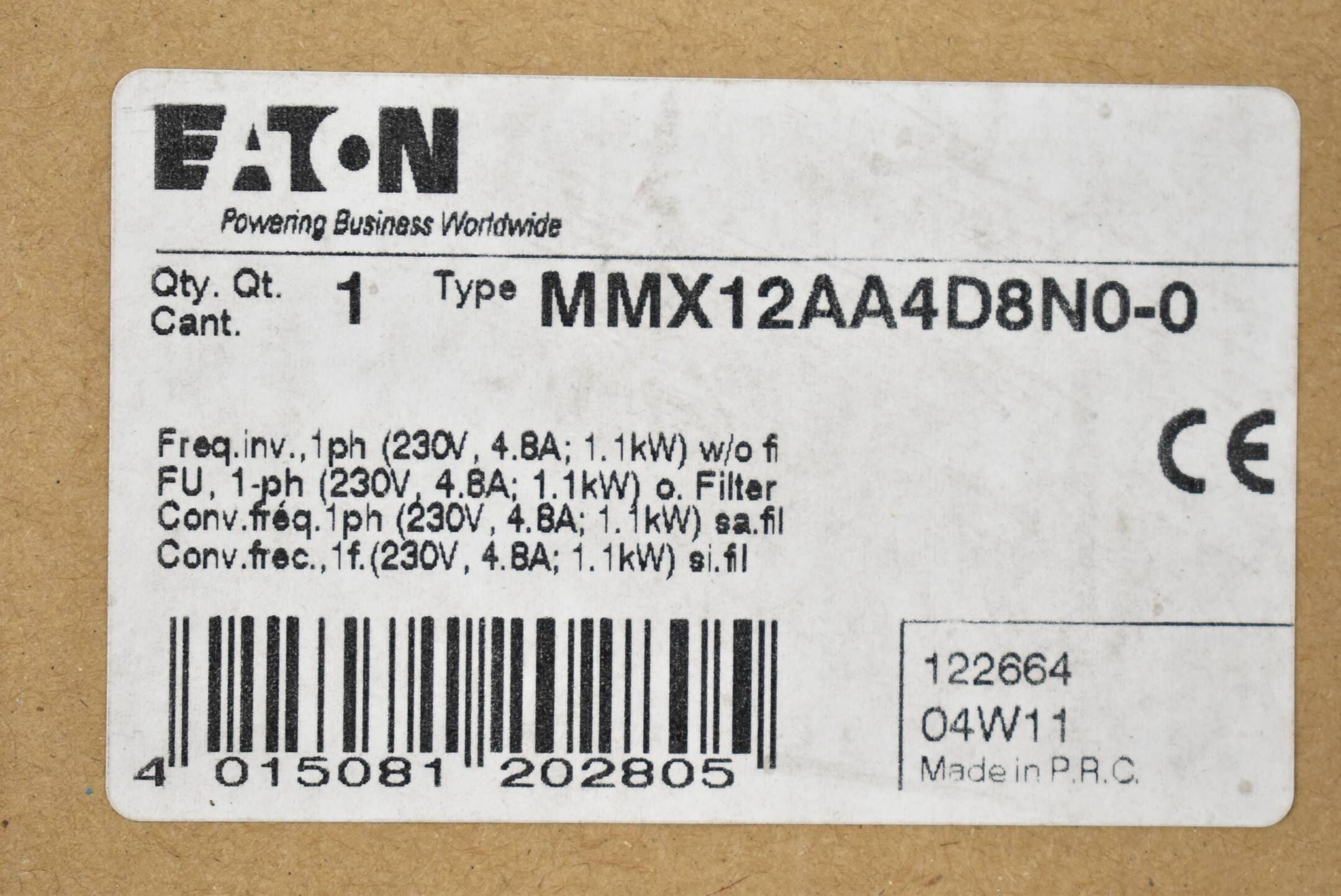 DEFEKT Eaton Moeller Frequenzumrichter MMX12AA4D8N0-0 ( 122664 )