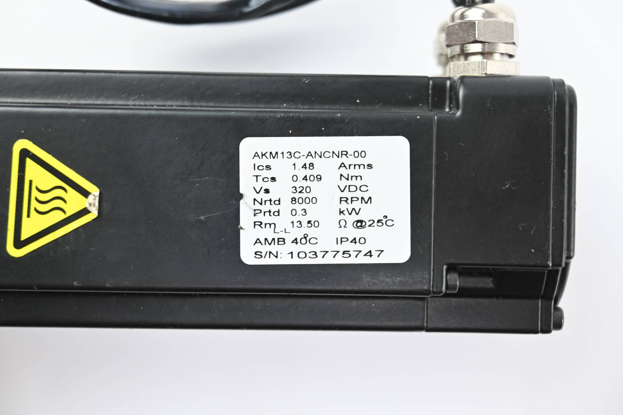 Kollmorgen PM Servomotor AKM13C-ANCNR-00 inkl. Neugart Getriebe PLE40