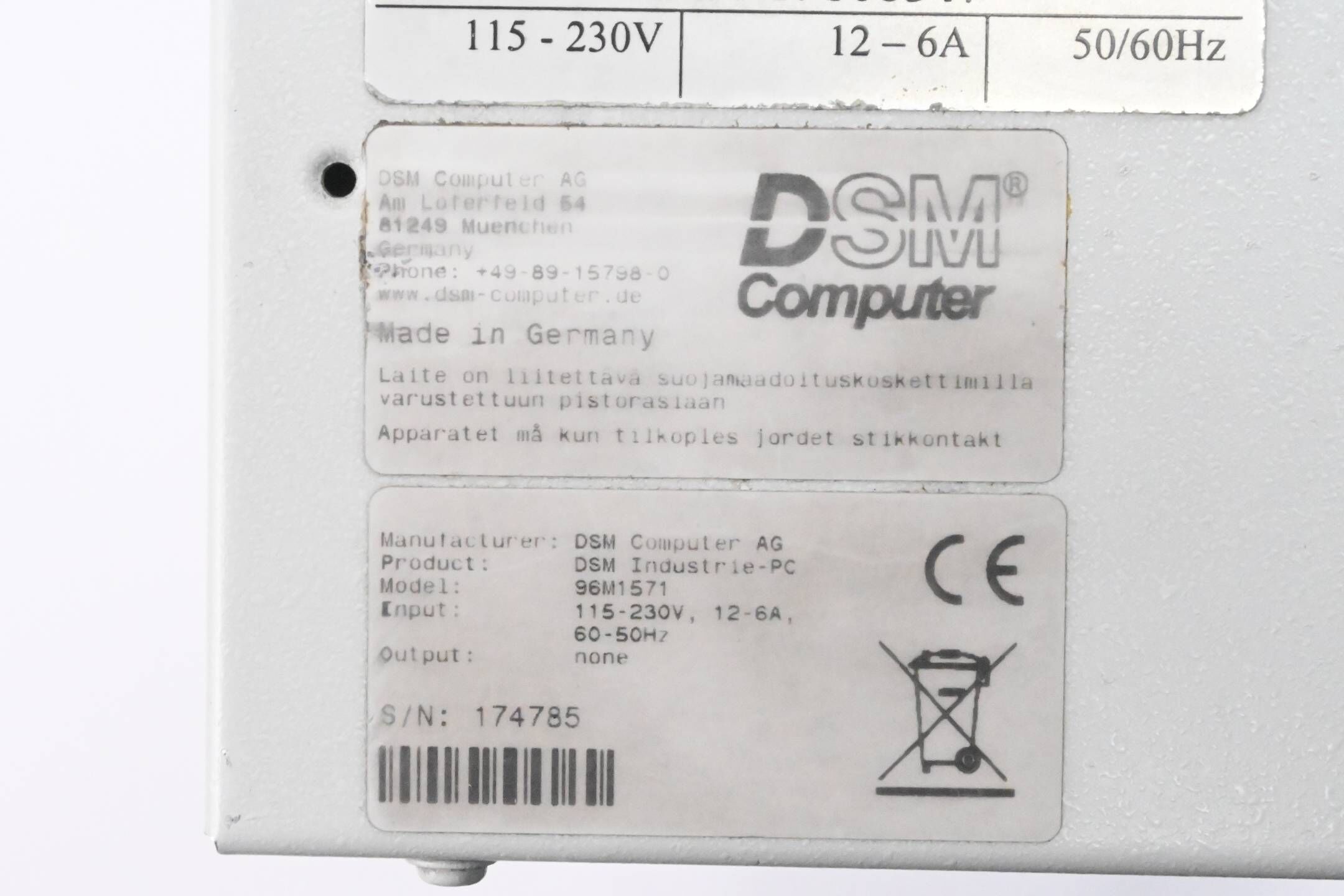 DSM Computer Industrie PC 96M1571