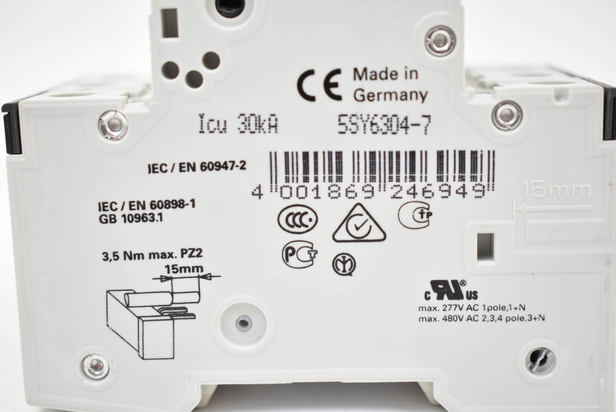 Siemens 5SY63 Leitungsschutzschalter 4 Stück 5SY6 304-7 ( 5SY6304-7 )