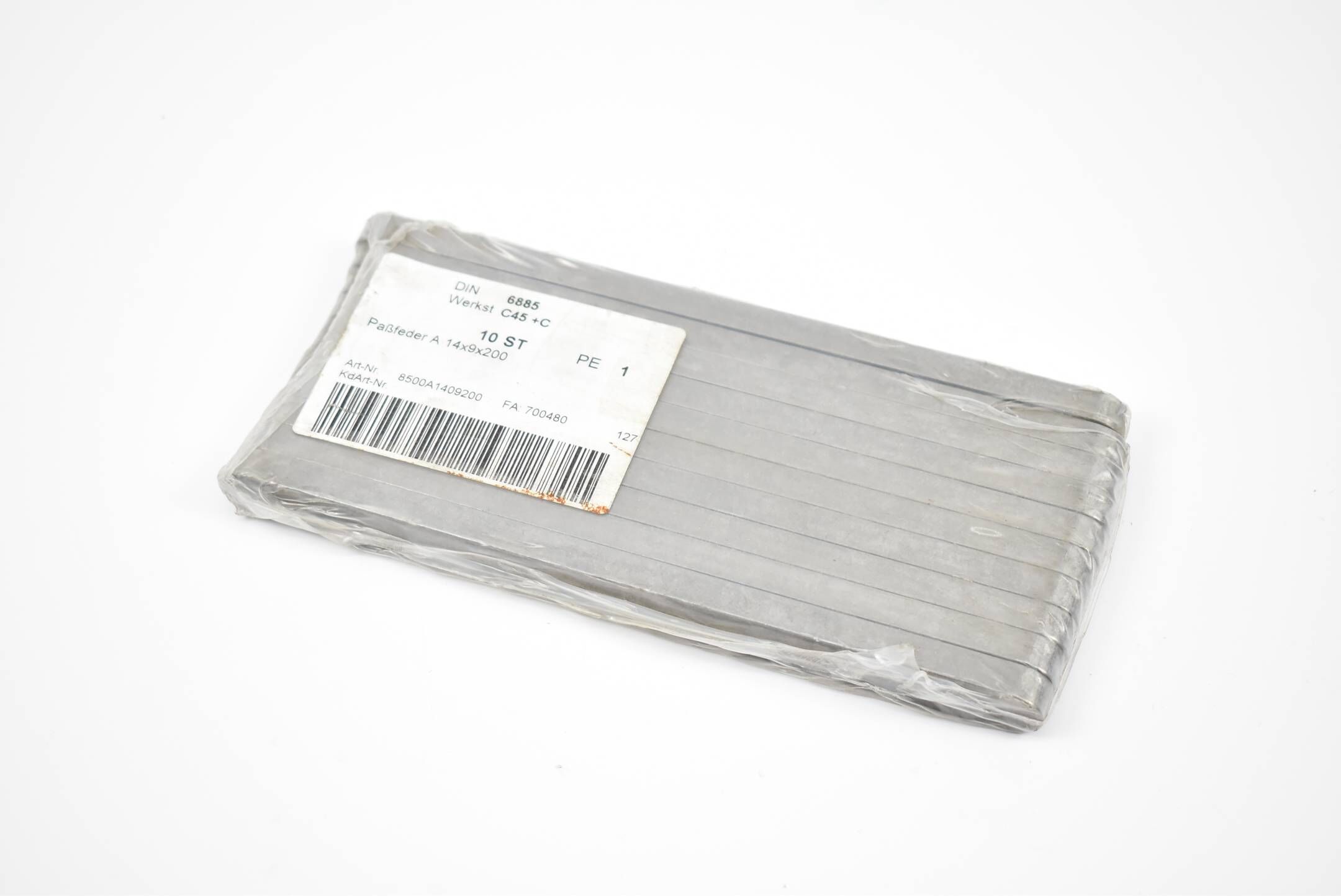 Passfedern DIN 6885 8500A1409200 ( A14x9x200 ) VE 10 Stück