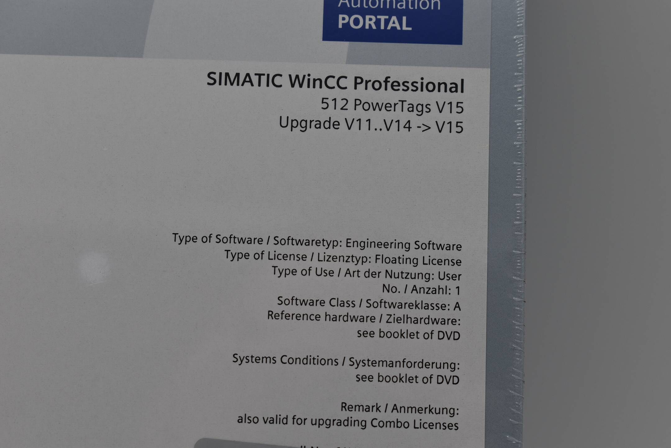 Siemens SIMATIC WinCC Professional 512 PowerTags Upgrade 6AV2103-3DA05-0AE5