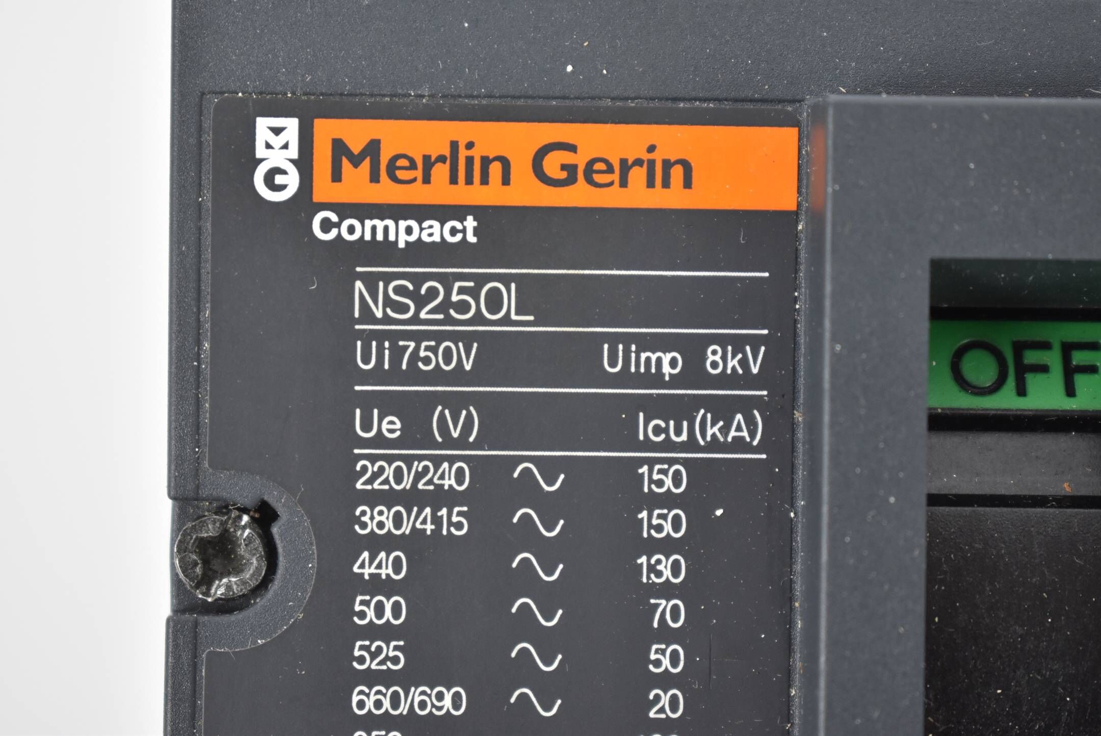 Merlin Gerin Compact Leistungsschalter NS250L