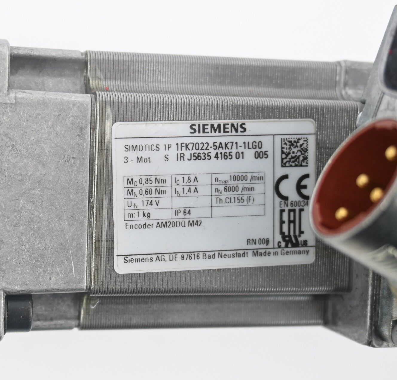 Siemens Servomotro 1FK7022-5AK71-1LG0 + Harmonic Getriebe HPG-14A-11-BL3-F0-E9.2