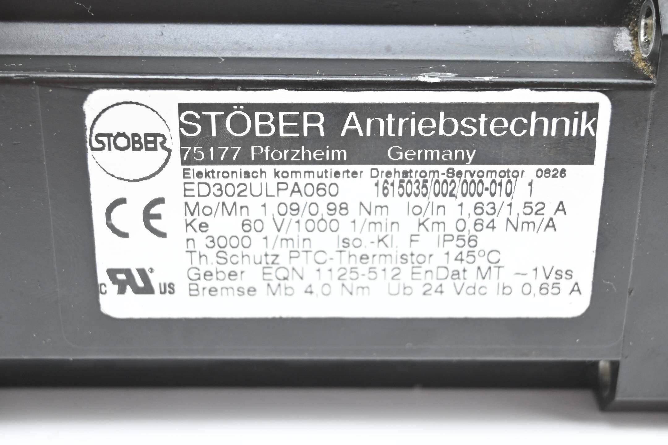 Stöber Antriebstechnik Drehstrom-Servomotor ED302ULPA060