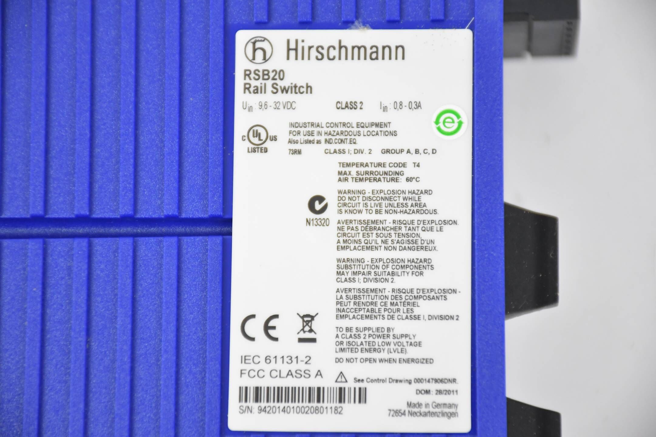 Hirschmann Rail Switch RSB20-0800M2M2TAABHH ( 942 014-010 )