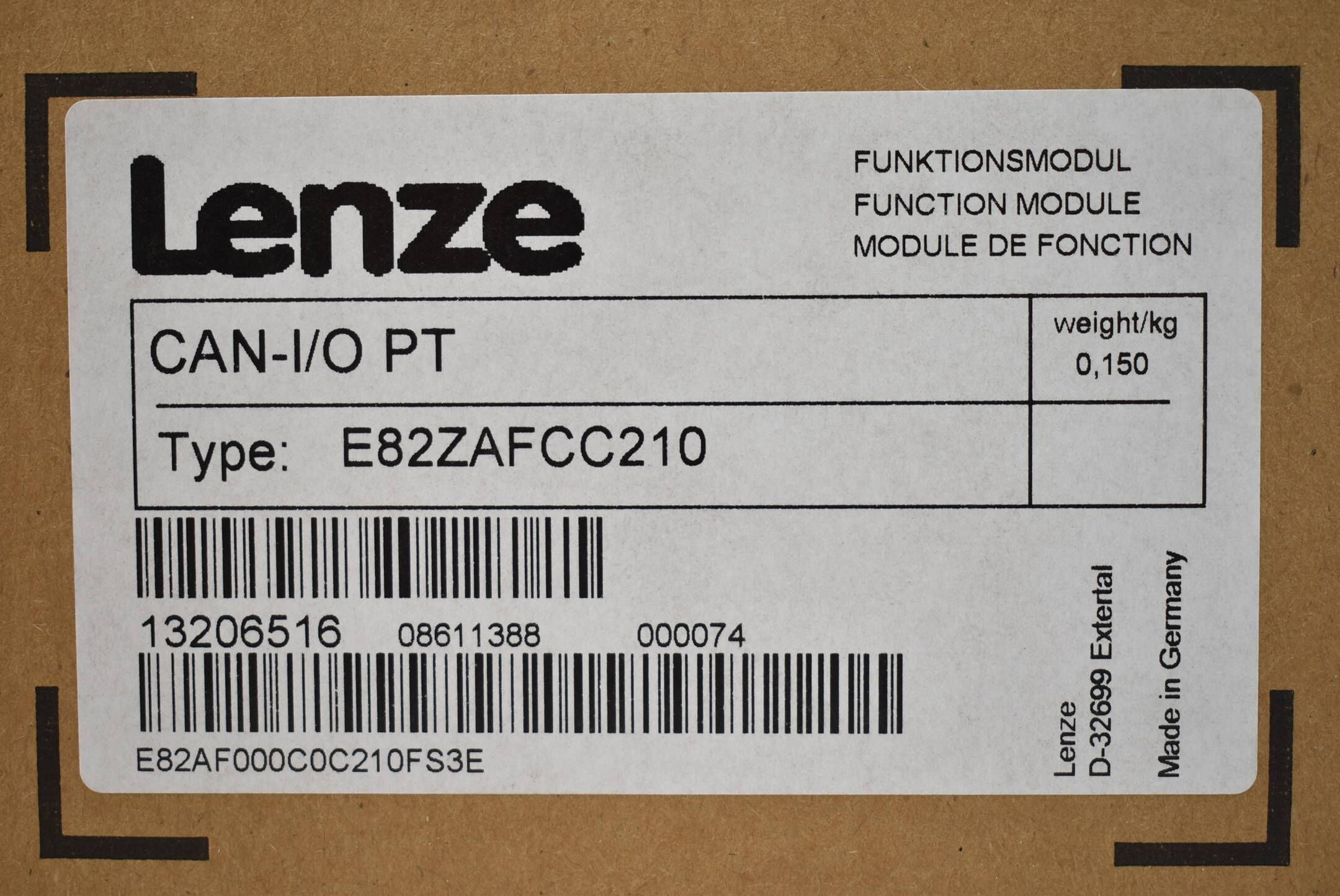 Lenze CAN-I/O PT Modul Funktionsmodul E82ZAFCC210 ( 13206516 )