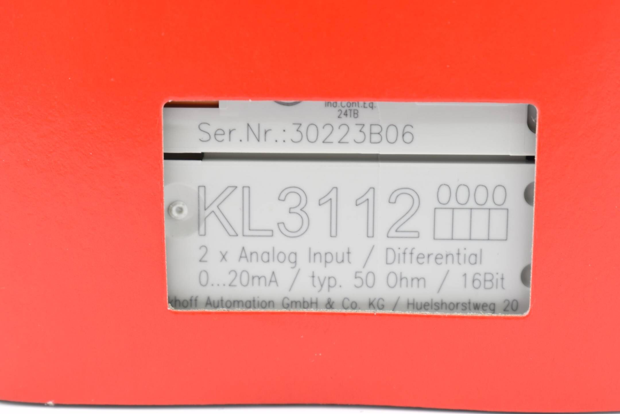 Beckhoff Busklemme 2-Kanal-Analog-Eingang 0-20mA 16Bit KL3112 ( KL 3112 )